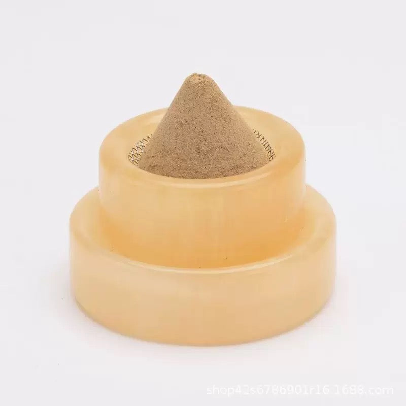 Natural Yellow Jade Moxibustion Heat Insulation Pad & Gua Sha Tool Set