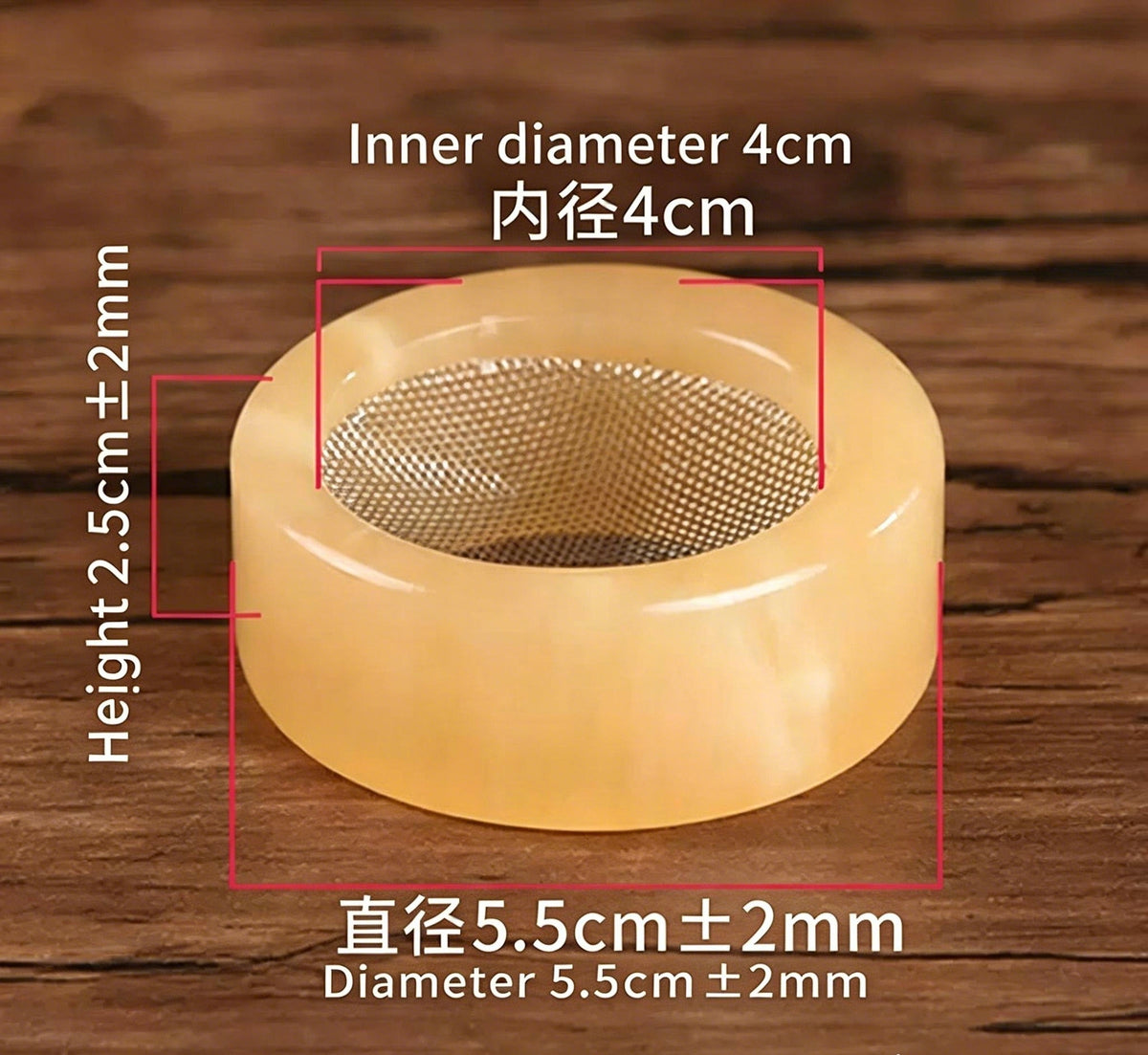 2-in-1 Natural Jade Moxa Burner with Detachable Metal Filter - Wearable Gua Sha Tool & Moxibustion Holder for Mugwort